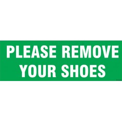 Please remove your shoes