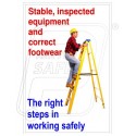 Stable, inspected equipment and correct footwear 